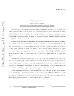 Complexity and Avoidance