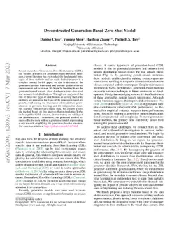 Deconstructed Generation-Based Zero-Shot Model