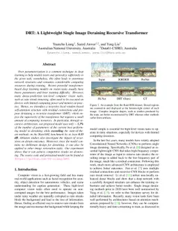DRT: A Lightweight Single Image Deraining Recursive Transformer