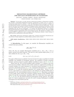 Riemannian Hamiltonian methods for min-max optimization on manifolds