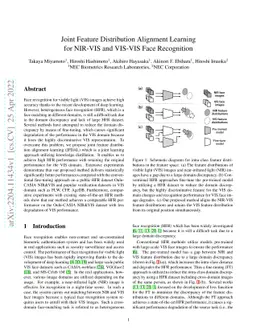 Joint Feature Distribution Alignment Learning for NIR-VIS and VIS-VIS
  Face Recognition