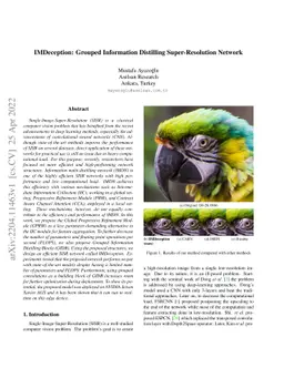 IMDeception: Grouped Information Distilling Super-Resolution Network