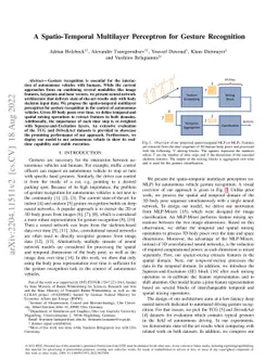 A Spatio-Temporal Multilayer Perceptron for Gesture Recognition