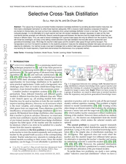 Selective Cross-Task Distillation