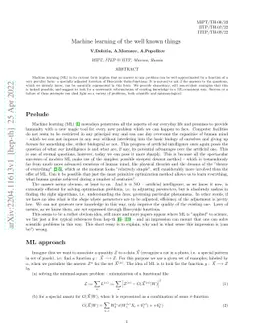 Machine learning of the well known things