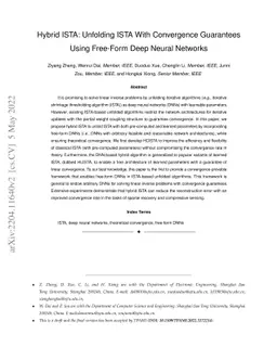 Hybrid ISTA: Unfolding ISTA With Convergence Guarantees Using Free-Form
  Deep Neural Networks
