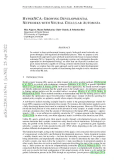 HyperNCA: Growing Developmental Networks with Neural Cellular Automata