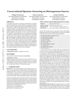 Conversational Question Answering on Heterogeneous Sources