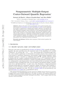 Nonparametric Multiple-Output Center-Outward Quantile Regression