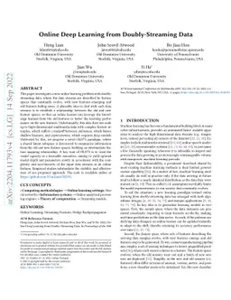 Online Deep Learning from Doubly-Streaming Data