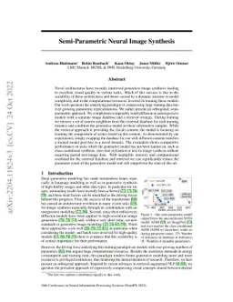 Semi-Parametric Neural Image Synthesis