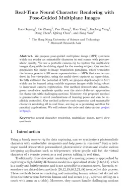 Real-Time Neural Character Rendering with Pose-Guided Multiplane Images