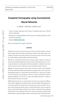 Exoplanet Cartography using Convolutional Neural Networks