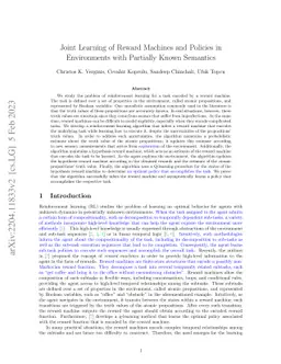 Joint Learning of Reward Machines and Policies in Environments with
  Partially Known Semantics