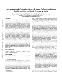 Heterogeneous Information Network based Default Analysis on Banking
  Micro and Small Enterprise Users