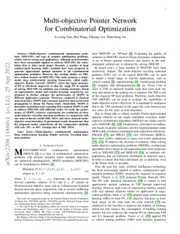Multi-objective Pointer Network for Combinatorial Optimization