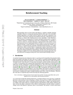 Reinforcement Teaching