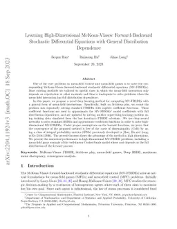 Learning High-Dimensional McKean-Vlasov Forward-Backward Stochastic
  Differential Equations with General Distribution Dependence