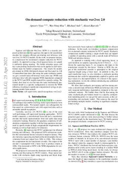 On-demand compute reduction with stochastic wav2vec 2.0
