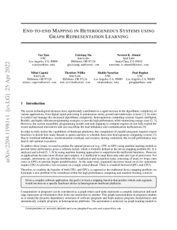 End-to-end Mapping in Heterogeneous Systems Using Graph Representation
  Learning
