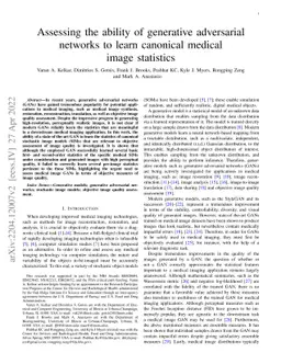 Assessing the ability of generative adversarial networks to learn
  canonical medical image statistics