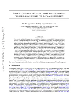 Reprint: a randomized extrapolation based on principal components for
  data augmentation