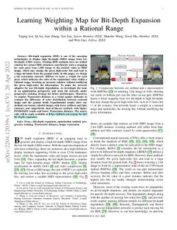 Learning Weighting Map for Bit-Depth Expansion within a Rational Range