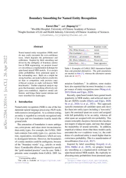Boundary Smoothing for Named Entity Recognition