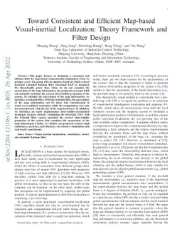 Toward Consistent and Efficient Map-based Visual-inertial Localization:
  Theory Framework and Filter Design