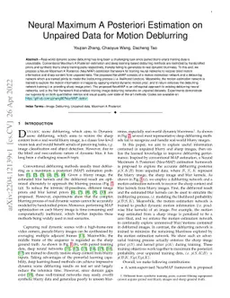Neural Maximum A Posteriori Estimation on Unpaired Data for Motion
  Deblurring