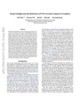 Deeper Insights into the Robustness of ViTs towards Common Corruptions