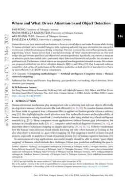 Where and What: Driver Attention-based Object Detection