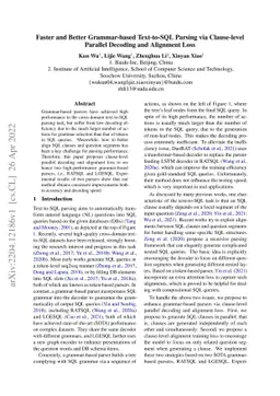 Faster and Better Grammar-based Text-to-SQL Parsing via Clause-level
  Parallel Decoding and Alignment Loss