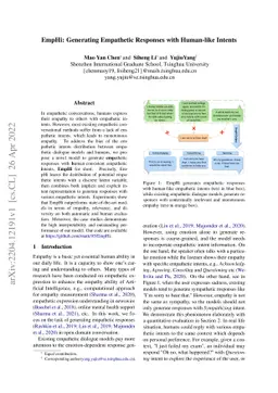 EmpHi: Generating Empathetic Responses with Human-like Intents