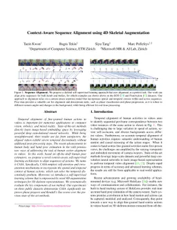Context-Aware Sequence Alignment using 4D Skeletal Augmentation