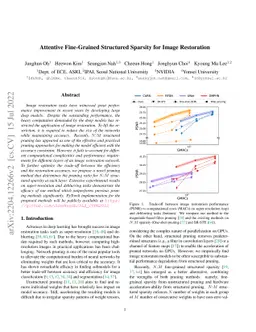 Attentive Fine-Grained Structured Sparsity for Image Restoration