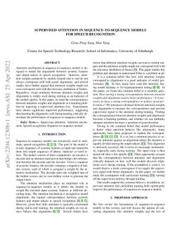Supervised Attention in Sequence-to-Sequence Models for Speech
  Recognition