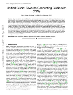Unified GCNs: Towards Connecting GCNs with CNNs