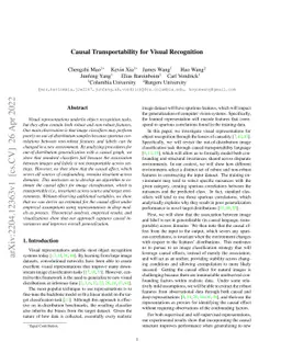 Causal Transportability for Visual Recognition
