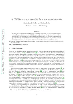 A PAC-Bayes oracle inequality for sparse neural networks