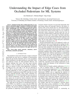 Understanding the Impact of Edge Cases from Occluded Pedestrians for ML
  Systems