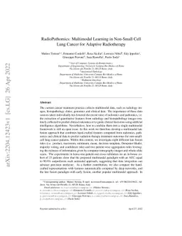 RadioPathomics: Multimodal Learning in Non-Small Cell Lung Cancer for
  Adaptive Radiotherapy