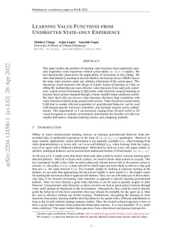 Learning Value Functions from Undirected State-only Experience