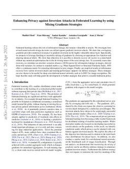 Enhancing Privacy against Inversion Attacks in Federated Learning by
  using Mixing Gradients Strategies