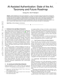 AI-Assisted Authentication: State of the Art, Taxonomy and Future
  Roadmap