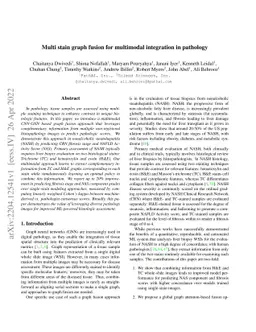 Multi stain graph fusion for multimodal integration in pathology