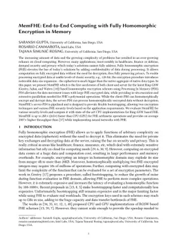 MemFHE: End-to-End Computing with Fully Homomorphic Encryption in Memory