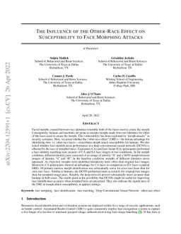 The Influence of the Other-Race Effect on Susceptibility to Face
  Morphing Attacks
