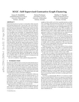 SCGC : Self-Supervised Contrastive Graph Clustering