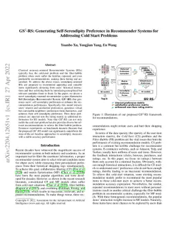Generating Self-Serendipity Preference in Recommender Systems for
  Addressing Cold Start Problems